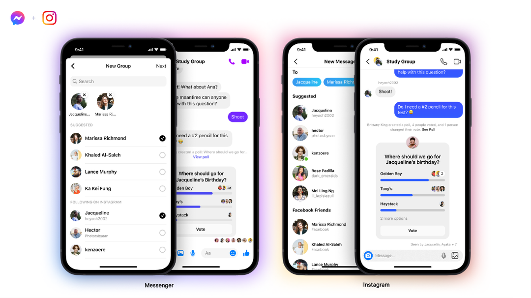Facebook Messenger cho phép tạo Group chat với Instagram cùng hàng loạt tính năng mới