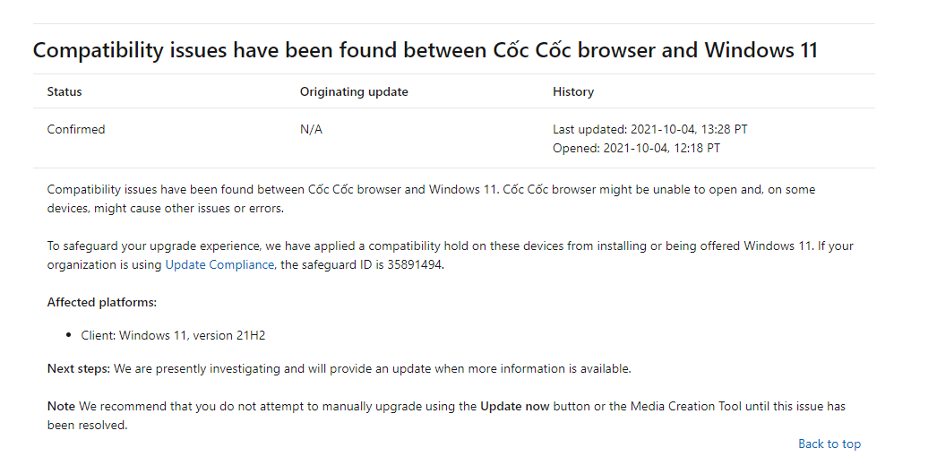 Trình duyệt Cốc Cốc bị lỗi trên Windows 11