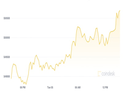 Giá bitcoin ở mức 51.000 USD, thị trường hào hứng trở lại