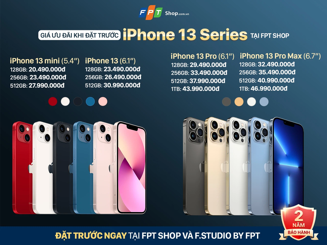 FPT Shop mở bán iPhone 13 Series chính hãng từ 00:01 ngày 22/10