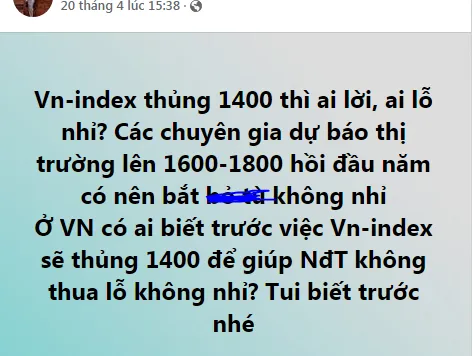 Các chuyên gia dự báo Vn-Index 2022 đạt 1700-1900 đâu rồi?