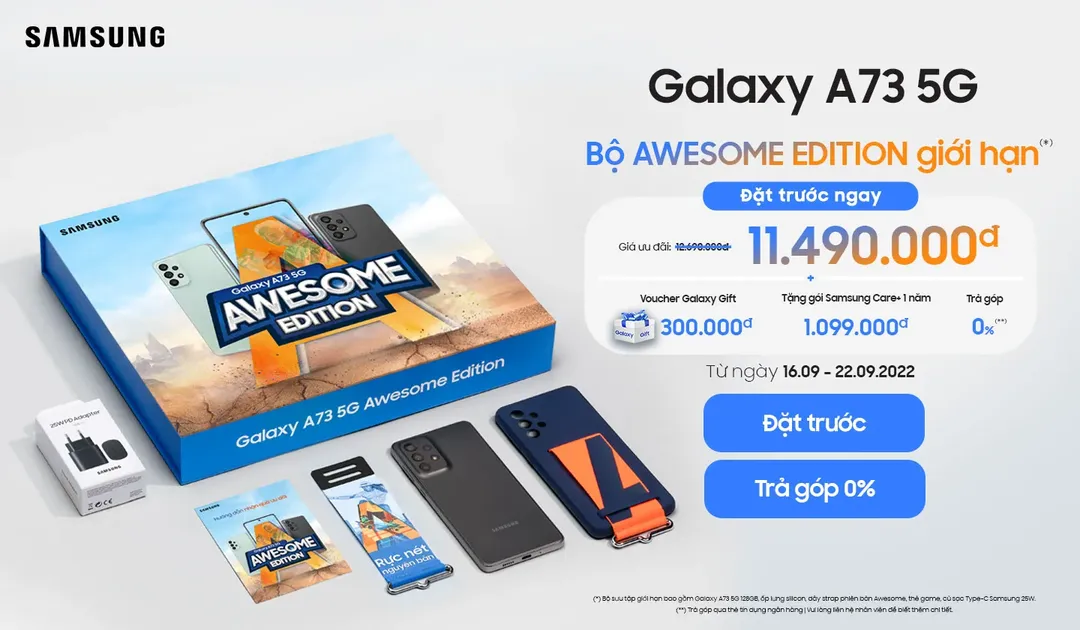 Galaxy A73 5G có bản giới hạn cho tín đồ game ở Việt Nam