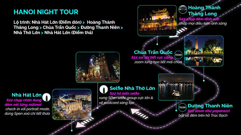 Samsung mời đi city tour miễn phí chụp ảnh sống đêm bằng Galaxy S22