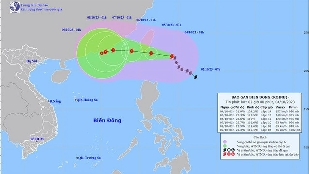 Bão Koinu tác động gì tới Việt Nam? Tin bão Koinu mới nhất