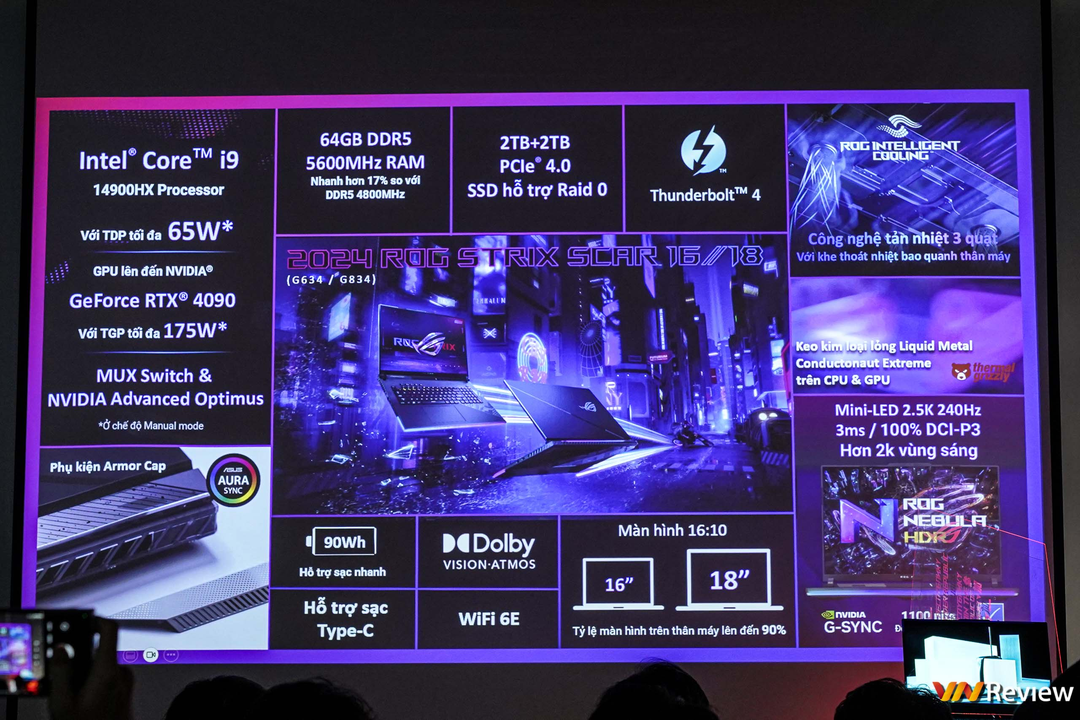 ASUS ROG Strix SCAR 18 trình làng: laptop gaming mạnh nhất thế giới, màn hình Mini LED 2K 240Hz, giá “chỉ” 130 triệu đồng