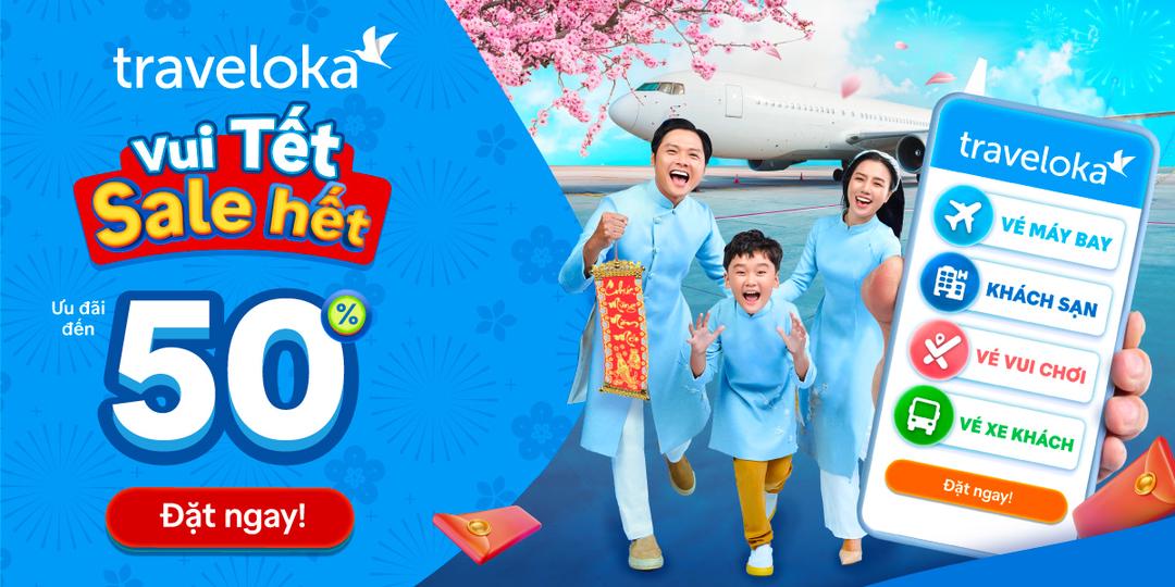 Traveloka giảm giá tới 50% dịch vụ đặt vé, khách sạn và xe khách dịp Tết