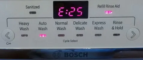 Ý nghĩa mã lỗi máy rửa bát Bosch