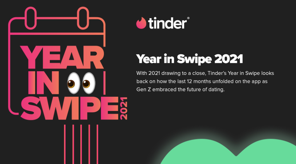 Tinder công bố những xu hướng hẹn hò online nổi bật với Tinder Year in Swipe 2021