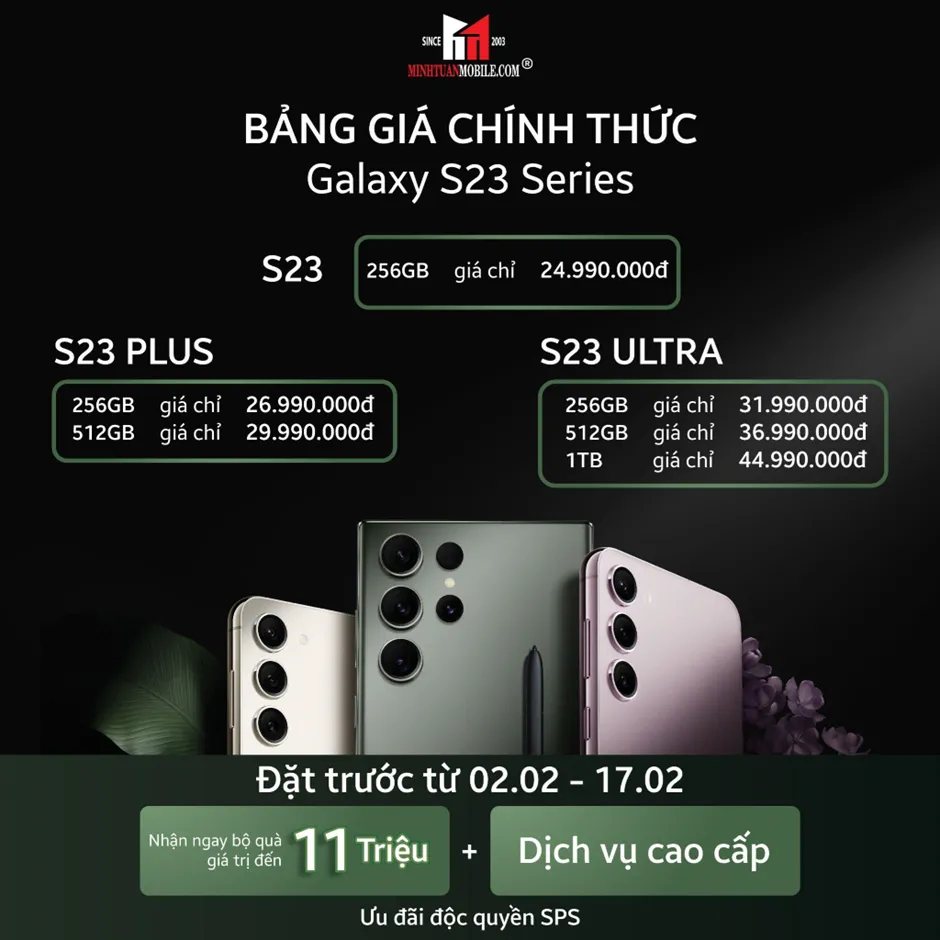 Galaxy S23 Series vượt mốc 800 đơn đặt hàng tại Minh Tuấn Mobile