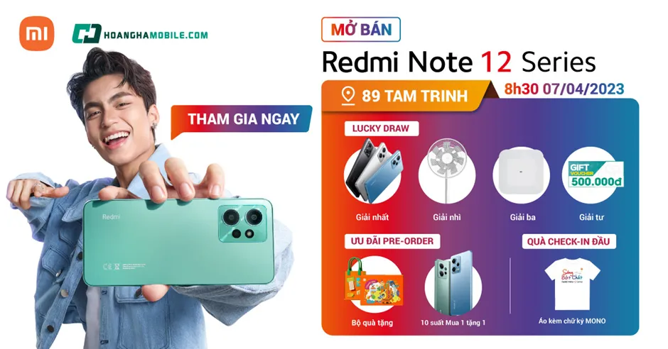 Mở bán Redmi Note 12 Series tại Việt Nam, Xiaomi “chơi lớn” với quà tặng lên tới 10 triệu