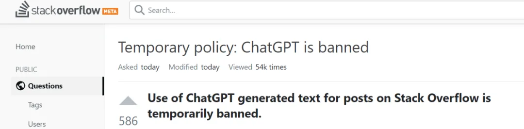 ChatGPT đã phá vỡ một triệu người dùng sau 5 ngày, nhưng đột nhiên bị Stack Overflow cấm