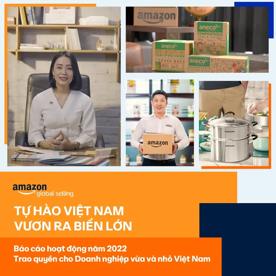 Gần 10 triệu sản phẩm của Việt Nam bán trên Amazon trong năm 2022, tăng hơn 35% so với cùng kỳ năm ngoái