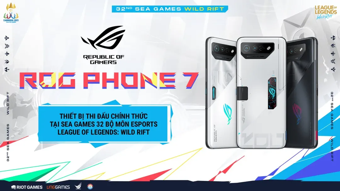 ROG Phone 7 cùng PC Powered by ASUS là thiết bị thi đấu chính thức tại 3 môn eSports của SEA Games 32