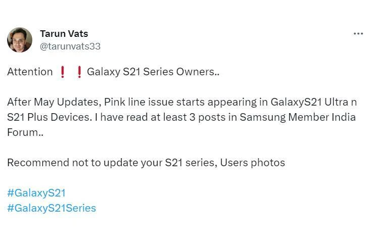 “Cơn ác mộng” sọc màn hình lại tìm đến người dùng Samsung, lần này là Galaxy S21