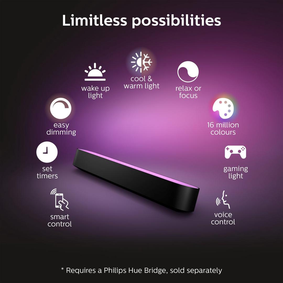 Philips Hue Play Bar ra mắt: đèn thông minh 16 triệu màu, tự đổi màu theo nhạc và nội dung hiển thị