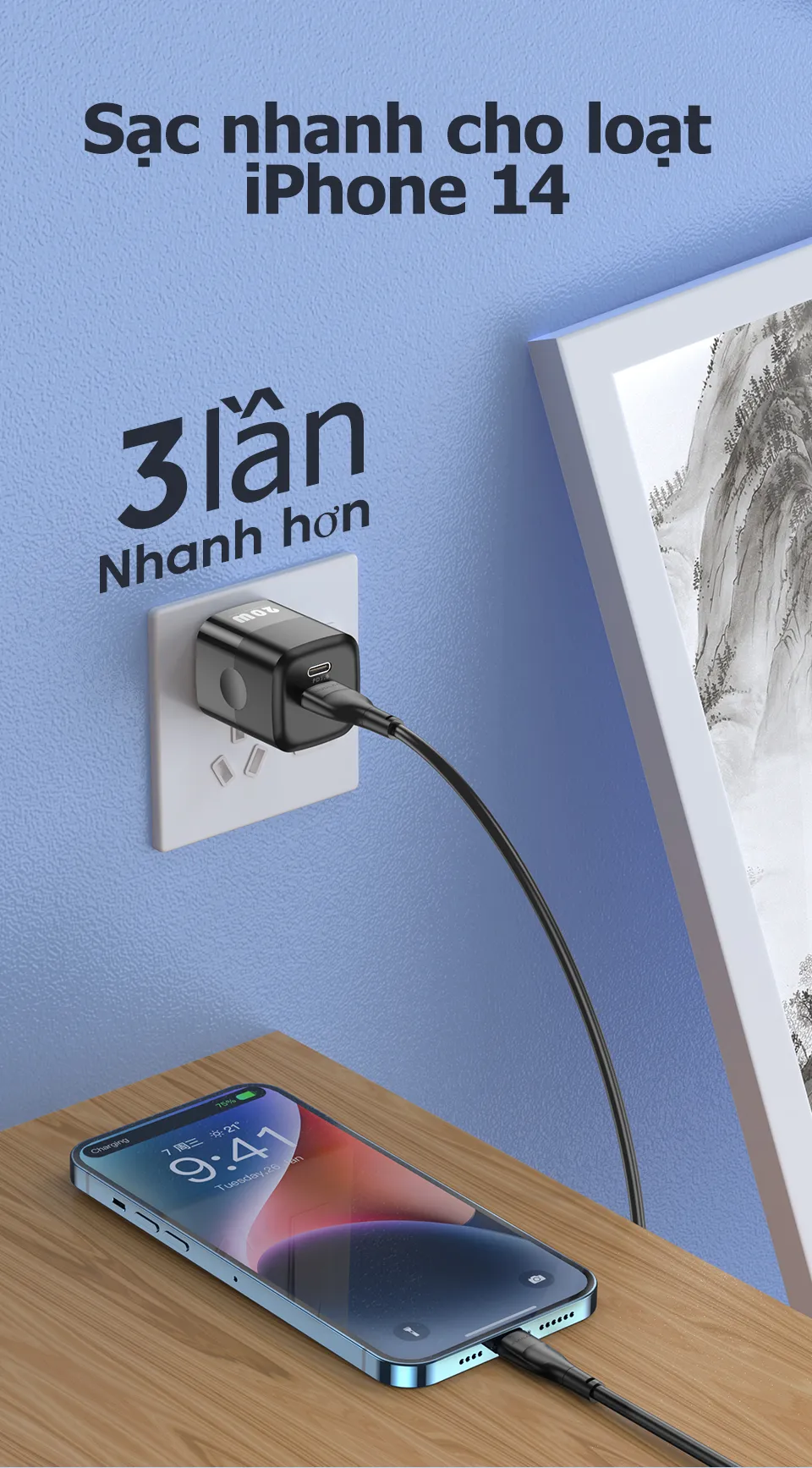 [LAZADA SALE 12/12] Củ sạc nhanh 20W giảm giá sập sàn, giá chỉ ngang bát phở