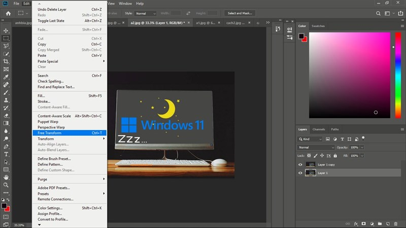 Các thao tác cơ bản với Layer khi làm quen Photoshop