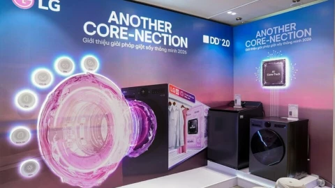 LG trình làng dải sản phẩm giặt sấy 2026 tại Việt Nam có thể giảm thiểu vi nhựa, biết độ bẩn của quần áo