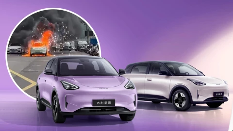 Xe điện bán chạy nhất Trung Quốc của Geely đột nhiên bốc cháy, nổ như pháo hoa khi dừng đỗ