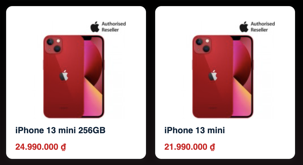 iPhone 13 Mini giá bao nhiêu