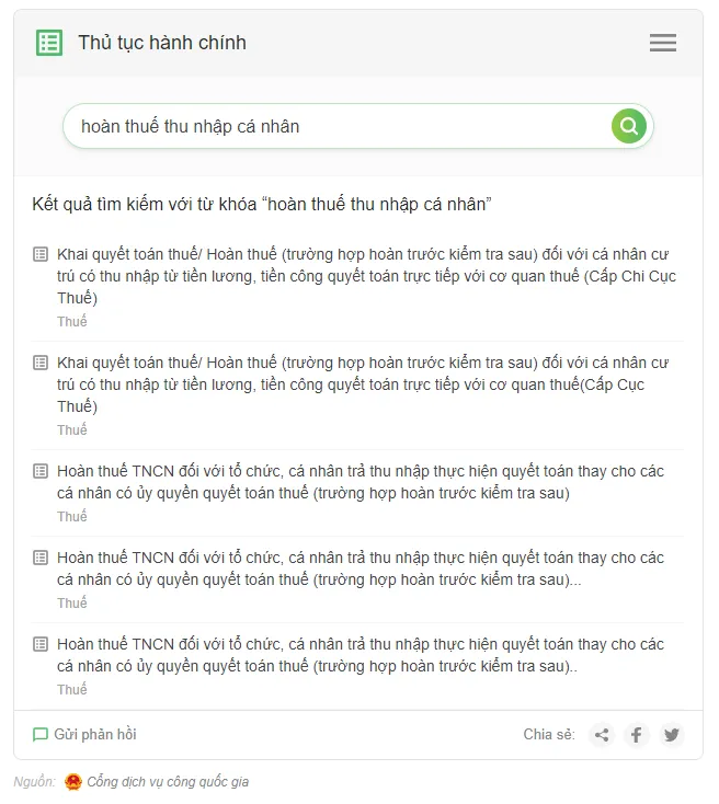 Cốc Cốc ra mắt tính năng “Chính phủ điện tử” tra cứu thủ tục hoàn thuế và dịch vụ hành chính công