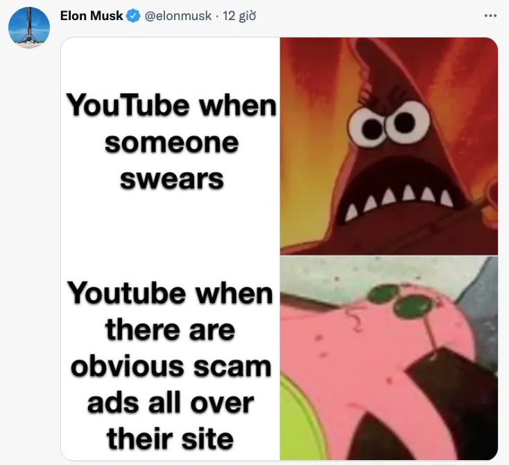 Elon Musk chê YouTube là nơi 'quảng cáo lừa đảo'