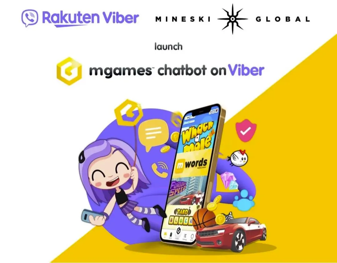 Rakuten Viber hợp tác với Mineski Global ra mắt mgames chatbot trên Viber