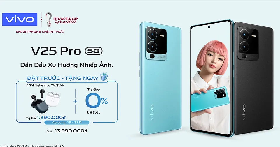 vivo V25 Pro vừa lên kệ ở Việt Nam giá 14 triệu đồng