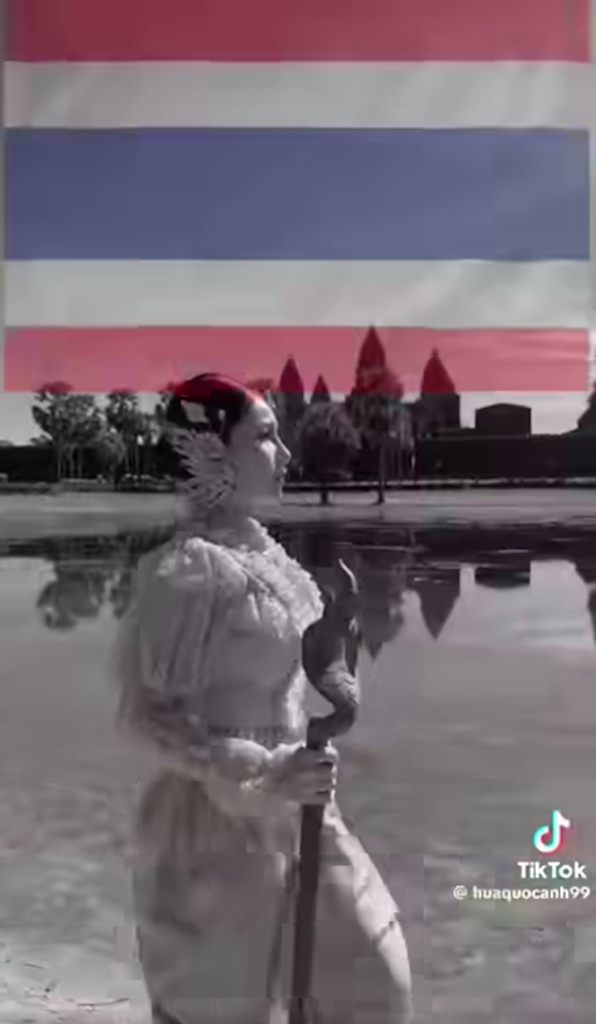 TikToker Việt gây phẫn nộ vì clip câu view Angkor Wat nhưng để cờ... Thái Lan
