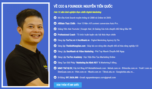 HocNhanh.vn được cộng đồng đánh giá chất lượng Marketing Top 1