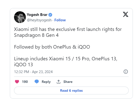 Hé lộ chiếc flagship Android đầu tiên được trang bị chip Qualcomm Snapdragon 8 Gen 4