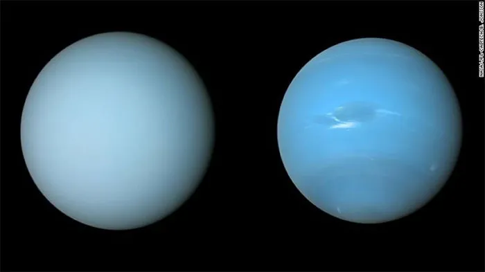 Sao Hải Vương và sao Thiên Vương có màu khác nhau là do đâu?