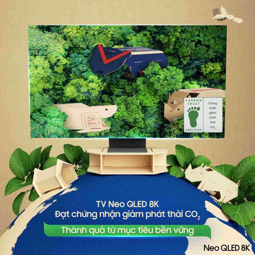 TV Samsung Neo QLED 2023 đạt chứng nhận giảm phát thải CO2, thân thiện môi trường