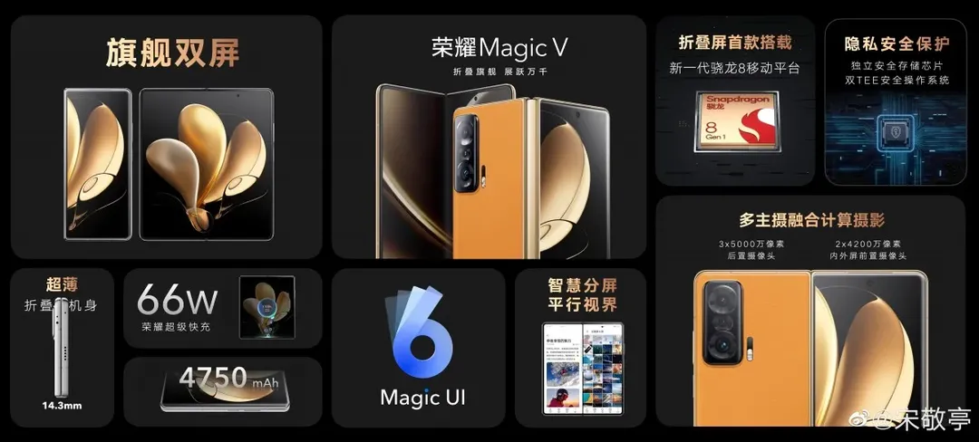 Honor trình làng Magic V: Smartphone gập đầu tiên của công ty, sử dụng chipset Snapdragon 8 Gen 1