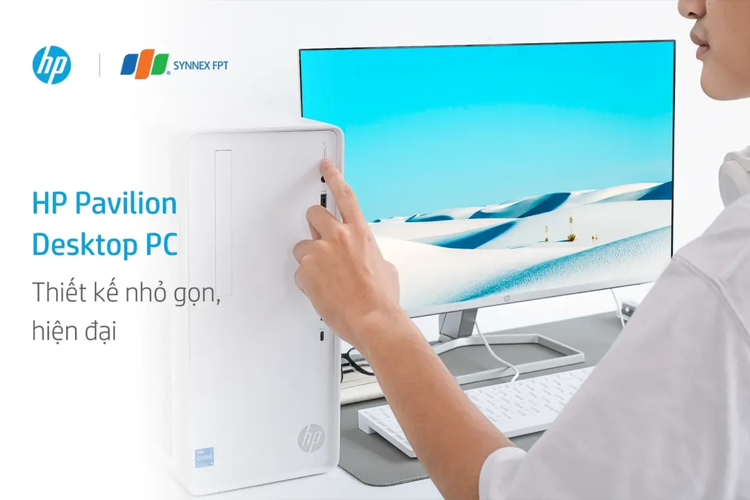 Desktop HP Pavilion PC: Thiết kế hiện đại, nâng tầm trải nghiệm người dùng