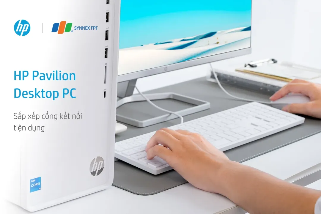 Desktop HP Pavilion PC: Thiết kế hiện đại, nâng tầm trải nghiệm người dùng