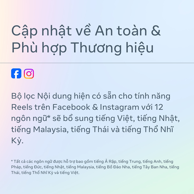 Meta đã cho phép nhà quảng cáo Việt lựa chọn bộ lọc nội dung phù hợp với thương hiệu của mình