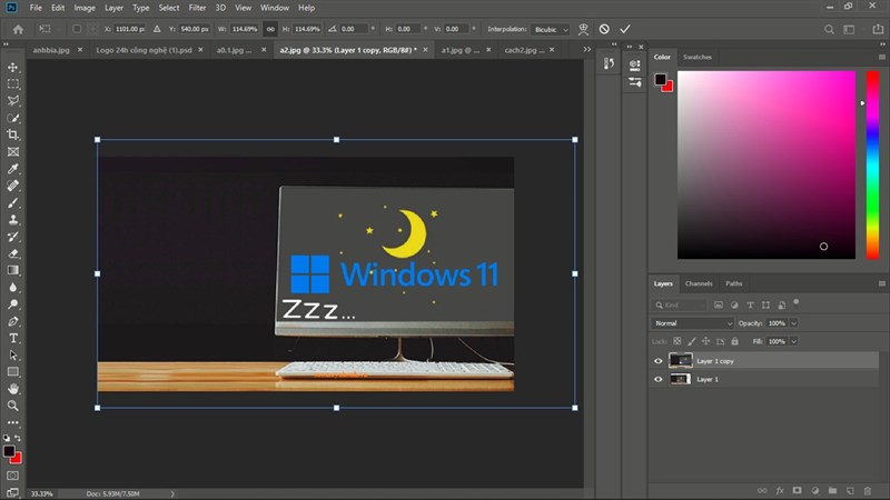 Các thao tác cơ bản với Layer khi làm quen Photoshop