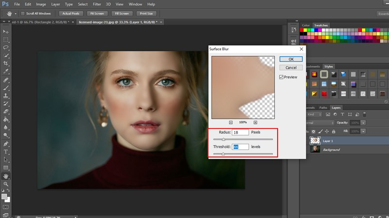 Bỏ túi cách làm mịn da bằng Photoshop