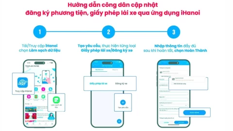 Cách khai báo thông tin phương tiện và giấy phép lái xe trên iHanoi