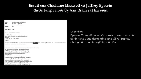 Email của Epstein về Trump được chính thức công bố, tiết lộ sự liên quan mật thiết của Trump và đường dây ấu d*m