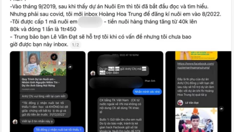 Dự án Nuôi Em được Đen Vâu góp 400 triệu đang bị đặt dấu hỏi về tính minh bạch