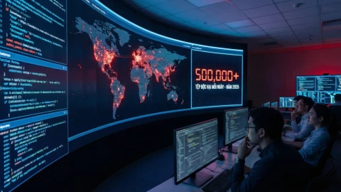 Năm 2025: tệp độc hại tăng 7% so với 2024