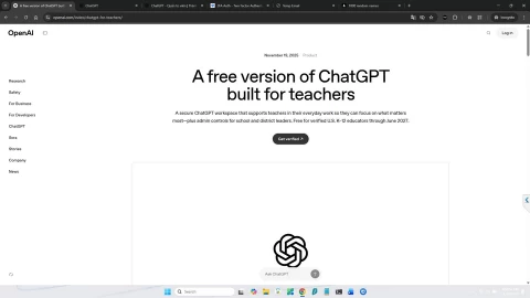 OpenAI công bố ChatGPT cho giáo viên với nhiều tính năng miễn phí