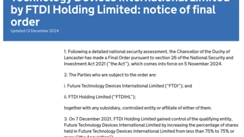 Một công ty sản xuất chất bán dẫn khác của Trung Quốc sẽ bị buộc phải bán mình!