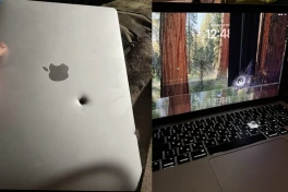 MacBook Air bị trúng mảnh đạn pháo vẫn hoạt động được