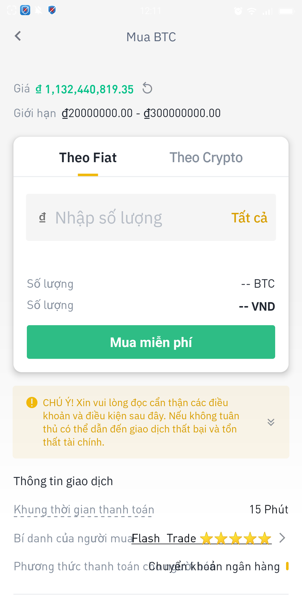 Hướng dẫn mua Bitcoin và các đồng tiền số Altcoin bằng tiền Việt trên Binance P2P