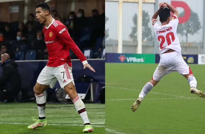Cầu thủ Việt Nam chấn thương vì bắt chước kiểu ăn mừng SIUUU của Cristiano Ronaldo