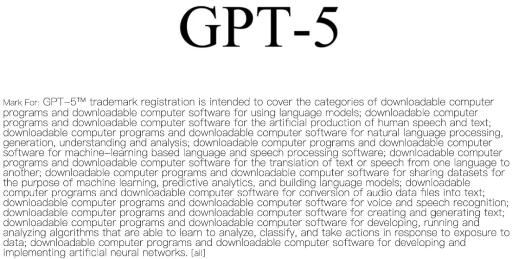 OpenAI xin đăng ký nhãn hiệu GPT-5: đã có trong kế hoạch phát triển?