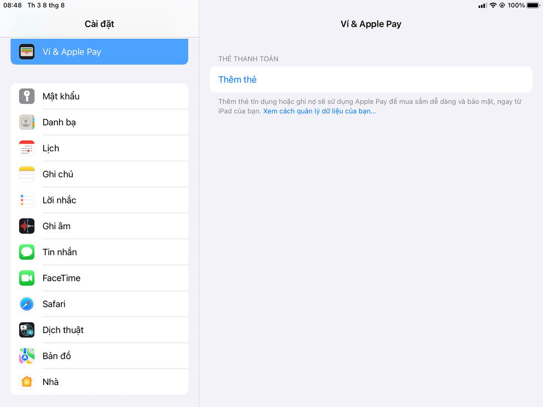 Cách thêm thẻ ngân hàng vào ví Apple Pay trên iPad mới nhất 2023